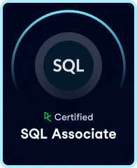 SQL Associate - badge with outline